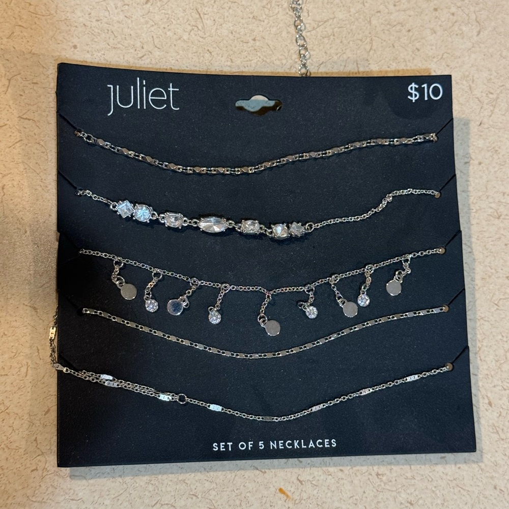 Silver Necklace Set